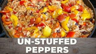 Un-stuffed pepper skillet  stuffed peppers  heathy cooking