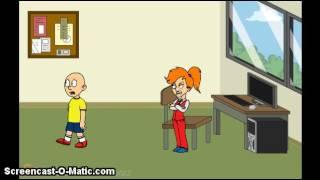 Caillou changes the taskbar and gets grounded