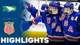 North Dakota vs USA U18  NCAA College Hockey  Highlights - December 30 2023