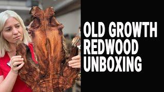 Unboxing old growth redwood