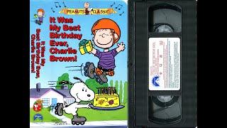 Opening to It Was My Best Birthday Ever Charlie Brown Canadian VHS 1997