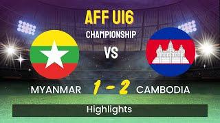 AFF U16 - Soccer Highlights Myanmar 1 - 2 Cambodia