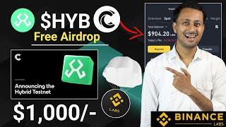 Hybrid Airdrop Binanace Lab 100% Confrim   Free Airdrop  Today New Airdrop 