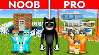 NOOB vs PRO CARTOON CAT Safest Security House Build Challenge to Protect My Family