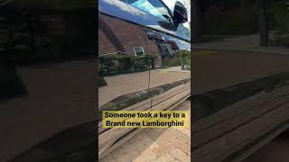 Brand new Lamborghini Urus keyed Who does this to a car