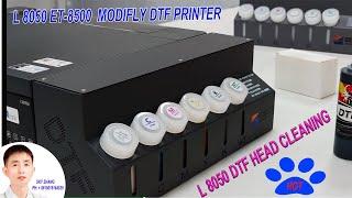 How to Cleaning L8050 L18050 ET-8500 ET-8550 DTF Printer head By Yourself
