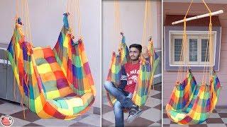 WOW  DIY Swing Jhula Making at Home  Simple DIY 