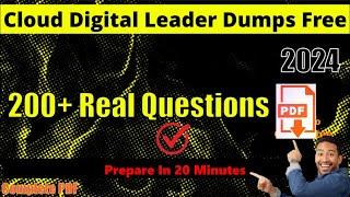 Cloud Digital Leader Exam Preparation  Practice Questions 2024  Prepare The Exam Now....