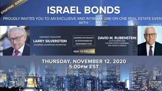 Israel Bonds Presents Larry Silverstein & David M. Rubenstein One-On-One