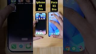 Iphone 14 Pro Vs Poco X5 Pro 5G Speed Test Comparison  #shorts