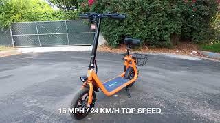 Electric Scooter With Seat   GYROOR C1 Review