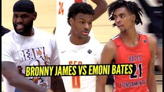 Bronny James & Emoni Bates GO AT IT w LeBron Watching Most HYPED Game of EYBL