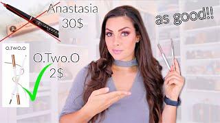 Compared 2$ O.two.o Brow pencil with ANASTASIA 30$ Brow wiz & brow definer