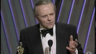 Anthony Hopkins Wins Best Actor  64th Oscars 1992