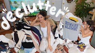 decluttering my entire home  closet & trinket body doubling clear out