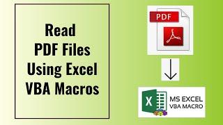 How To Read PDF Files Using Excel Macros