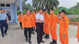 PENYAMBUTAN KEDATANGAN MARSEKAL MADYA TNI HENRI ALFIANDI KA BASARNAS DI LANUD SMH PALEMBANG