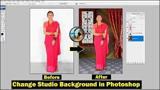 How to Change Image to Studio Background in Adobe Photoshop Hindi Tutorial