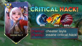 WHEN GLOBAL LAYLA ABUSE THIS NEW CRITICAL HACK BUILD IN RANKED GAME - Mobile Legends