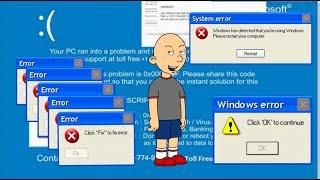 Classic Caillou Creates A Computer VirusArrestedGrounded