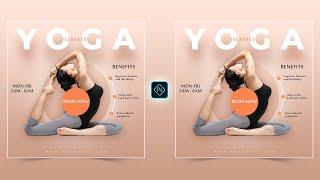 Yoga Flyer Social Media Post Design in Tutorial Photoshop