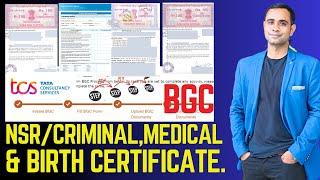 TCS BGC Step-by-Step Process  How to Make NSR NCA BrithMedical Certificate