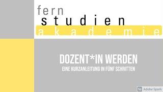 Dozent*in werden Eine Kurz-Anleitung in fünf Schritten