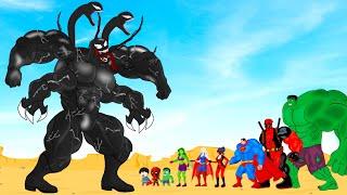 Rescue All Baby HULK & SUPERMAN DEADPOOL vs GIANT - VENOM 4 HAND  Who Is The King Of Super Heroes?
