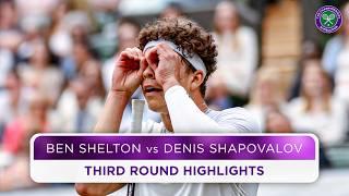 Thrilling five sets  Ben Shelton vs Denis Shapovalov  Highlights  Wimbledon 2024