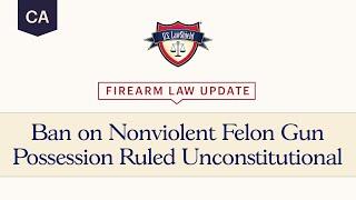 Ban on Nonviolent Felon Gun Possession Ruled Unconstitutional