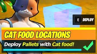 Deploy pallets with Cat food around the IO Base Fortnite