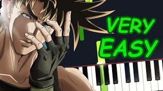 Bloody Stream JoJo OP 2 - VERY EASY Piano Tutorial for Beginners