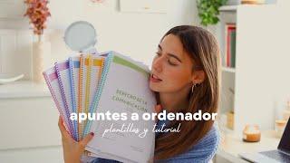 cómo hago mis apuntes a ordenador ‍  plantillas & tutorial word