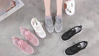 Casual fashion trend lace-up flying woven sneakers