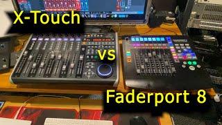 Presonus Faderport 8 vs Behringer X-TouchFaders noise and size.