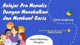 Belajar Pra Menulis ABC dengan Membuat Garis lurus dan lengkung