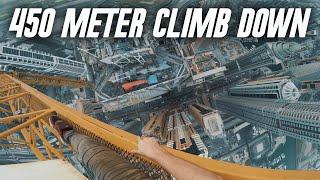 Free Climbing DOWN the Tallest Crane in Dubai 
