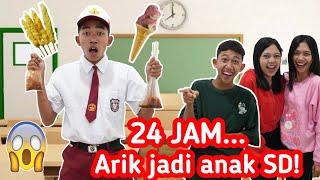 TANTANGAN 24 JAM JADI ANAK SD ARIK BERBURU SEMUA JAJANAN JADUL  Mikael TubeHD