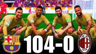 FIFA 23  RONALDO MESSI MBAPPE NEYMAR ALLSTARS  BARCELONA 104-0 AC MILAN  UCL FINAL  4K 60FPS