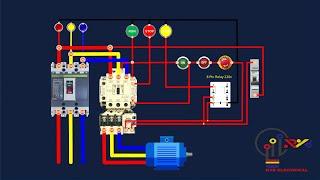 THREE PHASE DOL STARTER CONTROL OVERLOAD INDICATOR POWER WIRING DIAGRAM DOL STARTER EXPLAINED