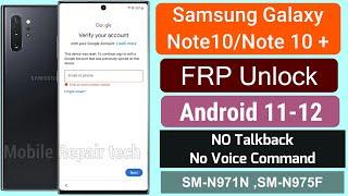 FRP Unlock 2024  Samsung Note 10Note 10 Plus FRP Bypass Android 12 Latest Security 2024
