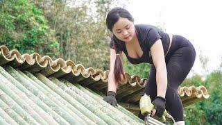 How To Roof With Bamboo Complete The Roof For The Bamboo House On My Farm.