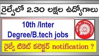 Railway Recruitment 2019  railway ticket collectorstation master notification230000 Lakh Jobs