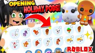 Opening *NEW HOLIDAY PET PODS* in Overlook Bay Roblox UPDATE