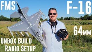 FMS - F-16 - 64mm - Unbox Build & Radio Setup