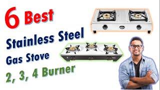 Top 6 Best Stainless Steel Gas Stove 2024 in India  Best 2 3 & 4 Burner Gas Stove 2024 Price Budge