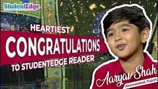 Heartiest Congratulations to StudentEdge Reader Aaryav Shah in Kaun Banega Crorepati