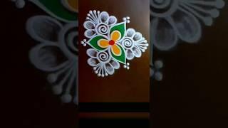 very easy and beautiful Doorstep Rangoli kolam design #shorts #trending #muggulu #kolam #rangoli