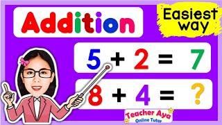 ADDITION - EASIEST WAY FOR KIDS  MATH QUIZ  Learn to Add Adding numbers Teacher Aya Online Tutor