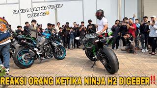 YAMAHA R1 KELUAR ASAP KETIKA ADU GEBER SAMA NINJA H2‼️